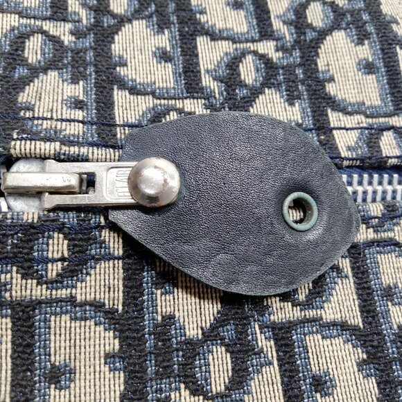 Authentic Christian Dior Navy Blue Canvas Hand Bag mn517-113025 - Picture 11 of 16